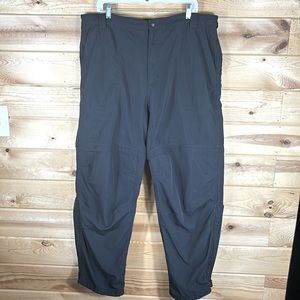 L.L. Bean Mens Convertible Pants Size XL Black Heavy Duty